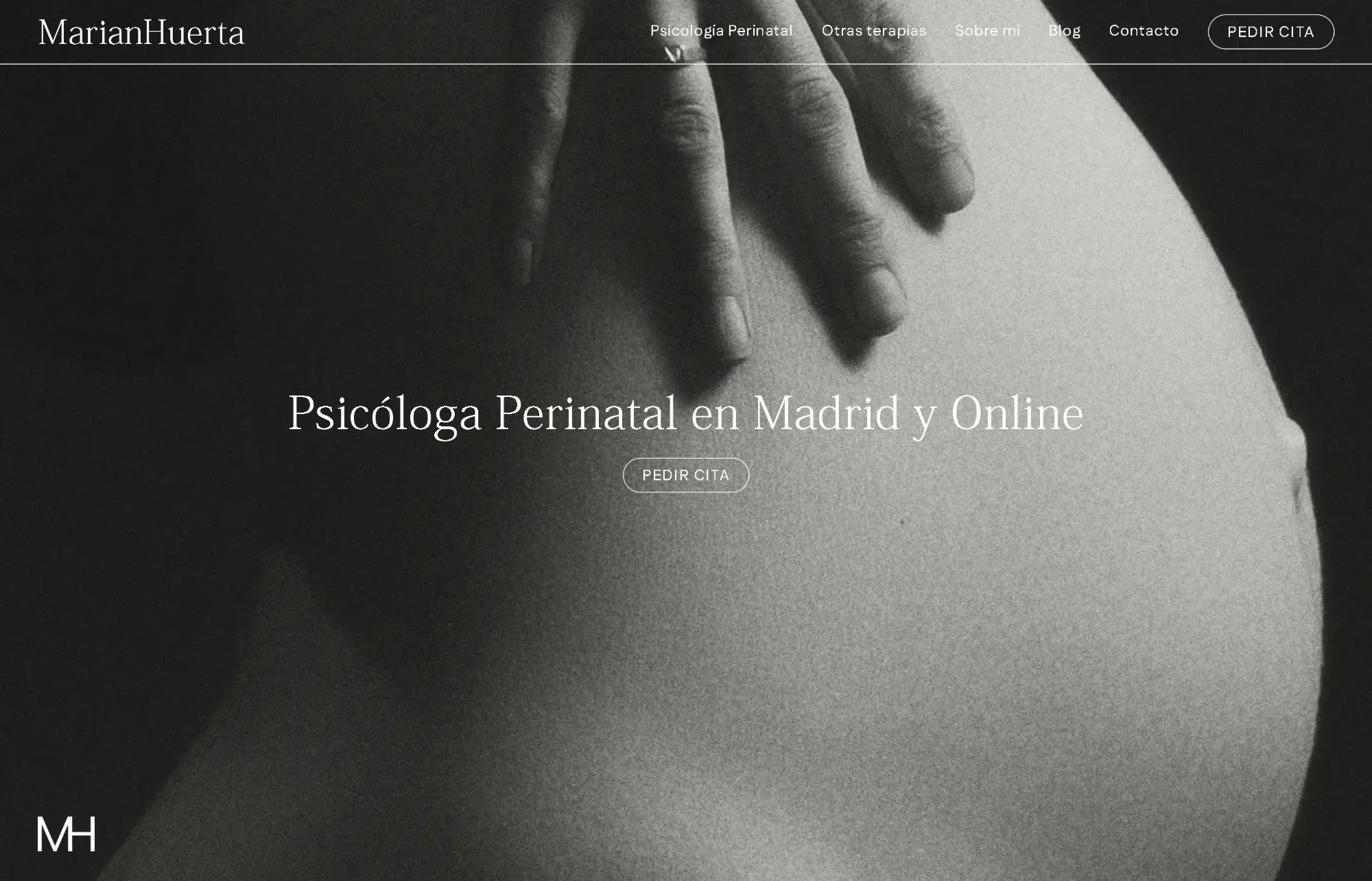 Captura de la web de MarianHuerta