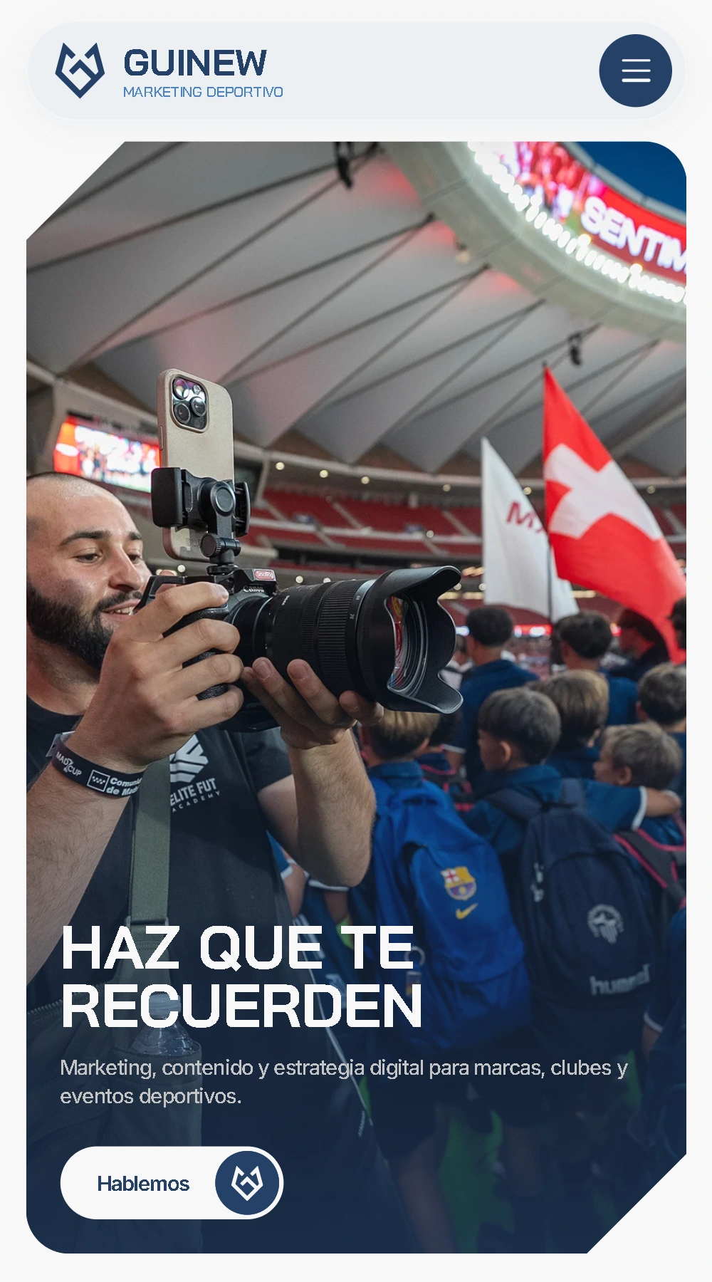 Captura de la web de Guinew en móvil
