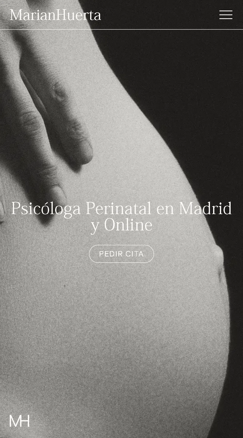 Captura de la web de MarianHuerta en móvil
