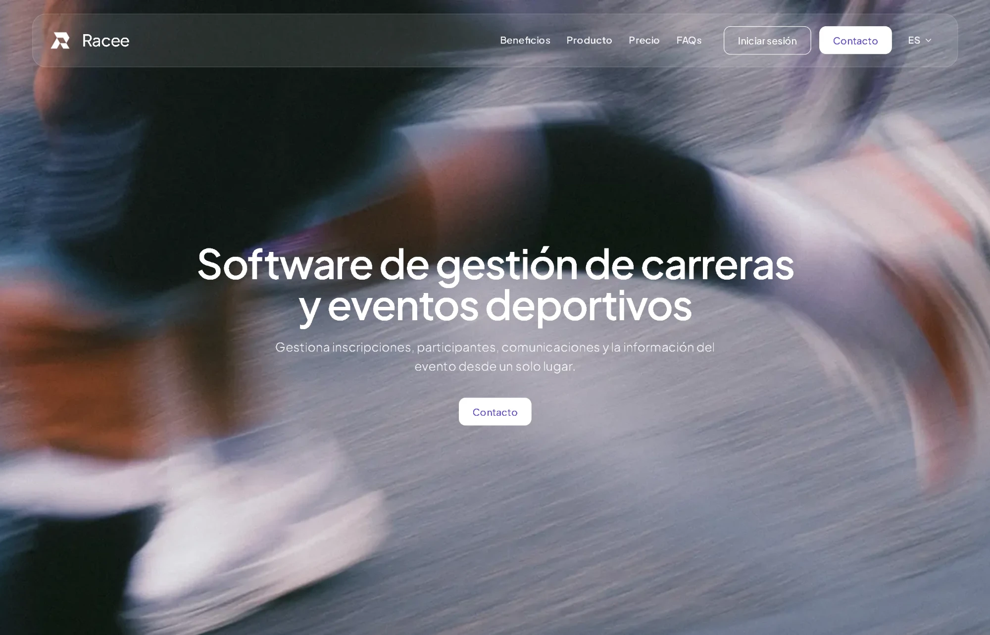 Captura de la web de Racee